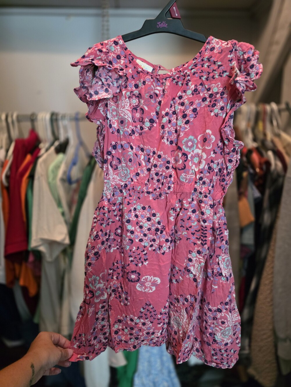 Girls Mudd Pink Purple Blue Floral Dress